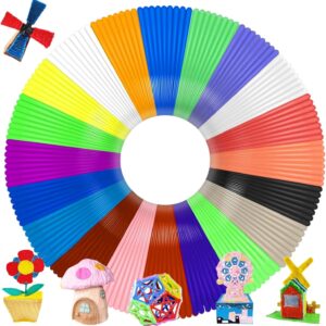 3D Pen Filament Refills, 30Colors 3D Pen 1.75mm PLA Filament, Each Color 32.8 Feet, Total 984 feet 3D Printing Pen Kids DIY Gift, Compatible with SCRIB3D MYNT3D 3D Pen, Not Suitable for 3Doodler