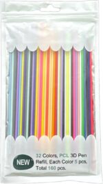 3D Pen Filament Refills, 32-Color Filament for Printer, 160pcs Vibrant Colors Painting Pen Filament, 3D Doodler Pen Refills for Pen, 3D Printer