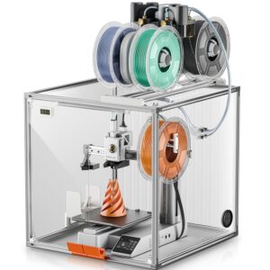 3D Printer Enclosure for Bambu Lab A1 Mini, Clear Acrylic Bambu A1 Mini Printer Dust Cover with LED Light,Dustproof Tent Constant Temperature Protective Cover Box(470×470×470mm)