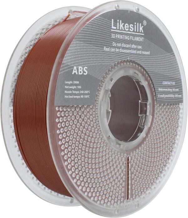 3D Printer Filament 1.75mm, Neatly & Strong 1.75mm Filament for 3D Printing, Accuracy +/- 0.02mm 1KG Spool(2.2lbs), ABS Brown 1KG