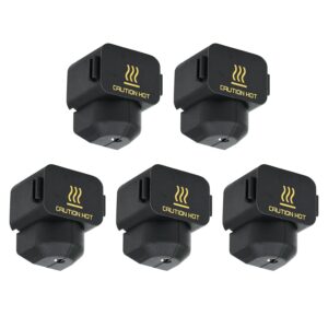 3D Printer Hotend 5pcs Black Silicone Sock Heater Block Silicone Cover for Bambulab A1 / A1 Mini 3D Printer Replacement Accessories