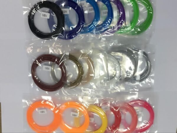 3D Printer Pen Filament 1.75mm PLA/ABS 3D Pen Refills Pack of 20 in Total 20 Colors 100M (ABS)
