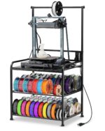 3D Printer Rack Filaments Storage - Rolling 3d Printing Stand Filament Organizer, Spools Holder Racks Cart with Wheels, Heavy Duty Shelf Hold Spool PLA, ABS, PETG for Garage Office Workshop
