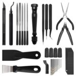 3D Printer Tools Kit Essential, 3D Printing Tools Kit, 3D Printer Accessories, Deburring Tool, Wire Cutter, Drill, Scraper for Remove, Smoothing, Finishing, Deburring, Craving, Drilling
