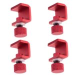 4Pcs Ender 3 Pro Glass Bed Clips Red, Ender 3 Build Plate Clips Adjustable 3D Printer Bed Clips Use for Ender 3S/Ender 3 V2/Ender 3 Pro/Ender 3 Max Neo,Ender 5, CR-10 3D Printer Bed Leveling,