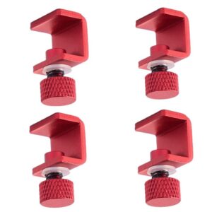 4Pcs Ender 3 Pro Glass Bed Clips Red, Ender 3 Build Plate Clips Adjustable 3D Printer Bed Clips Use for Ender 3S/Ender 3 V2/Ender 3 Pro/Ender 3 Max Neo,Ender 5, CR-10 3D Printer Bed Leveling,