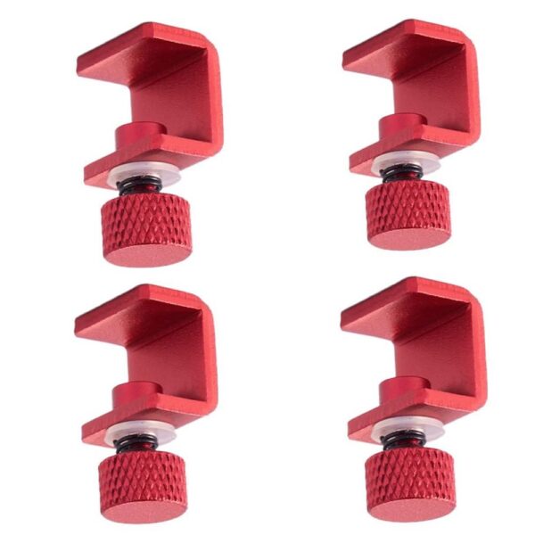4Pcs Ender 3 Pro Glass Bed Clips Red, Ender 3 Build Plate Clips Adjustable 3D Printer Bed Clips Use for Ender 3S/Ender 3 V2/Ender 3 Pro/Ender 3 Max Neo,Ender 5, CR-10 3D Printer Bed Leveling,