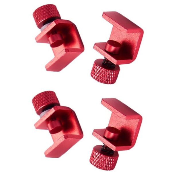 4Pcs Ender 3 Pro Glass Bed Clips Red, Ender 3 Build Plate Clips Adjustable 3D Printer Bed Clips Use for Ender 3S/Ender 3 V2/Ender 3 Pro/Ender 3 Max Neo,Ender 5, CR-10 3D Printer Bed Leveling, - Image 2