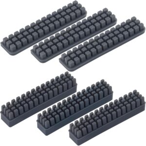 6pcs Silicone Nozzle Brush, Self-Adhesive 3D Printer Wiper Brushes, Heat-Resistant Nozzle Cleaning Brush Replacement for Bambu Lab A1 & Bambu Lab A1 Mini- Gray