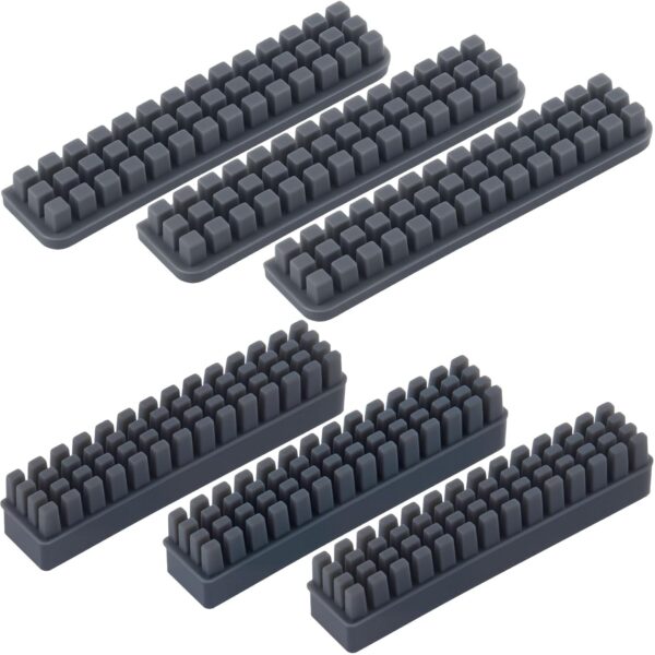 6pcs Silicone Nozzle Brush, Self-Adhesive 3D Printer Wiper Brushes, Heat-Resistant Nozzle Cleaning Brush Replacement for Bambu Lab A1 & Bambu Lab A1 Mini- Gray