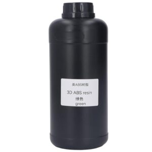 ABS Like Resin, 1000ml 3D Printer ABS Resin, 405nm Photopolymer UV-Curing Resin with Low Shrinkage High Toughness for DLP LCD 3D Printer(Green)