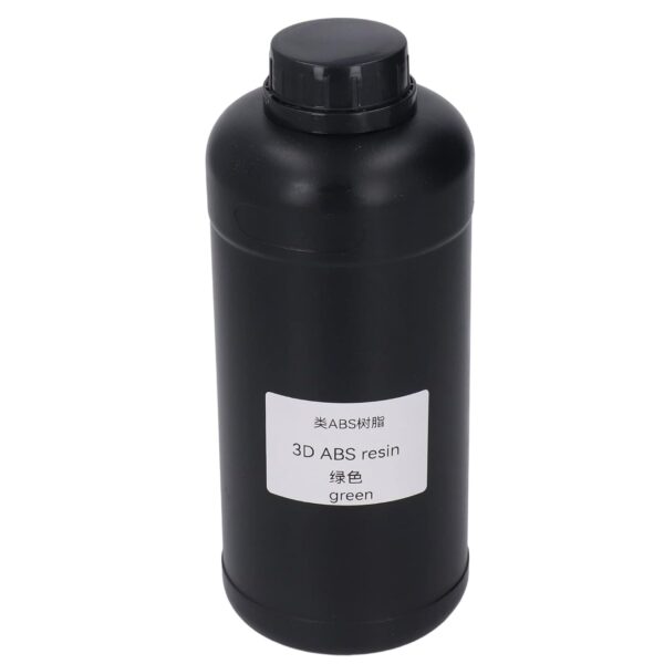 ABS Like Resin, 1000ml 3D Printer ABS Resin, 405nm Photopolymer UV-Curing Resin with Low Shrinkage High Toughness for DLP LCD 3D Printer(Green) - Image 2