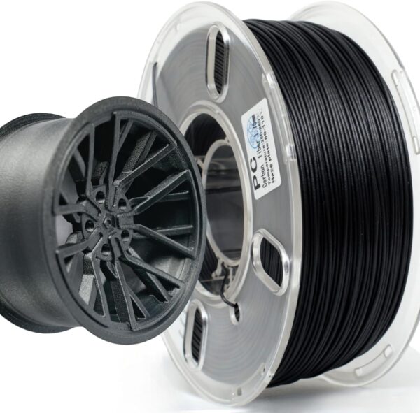 Carbon Fiber Filament, PRILINE Carbon Fiber Polycarbonate 3D Printer Filament 1.75mm, High Strength Carbon Fiber 3D Printing Filament 1kg Spool, Black - Image 2