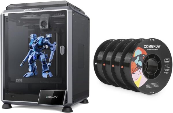 Comgrow Creality K1C 3D Printer and Comgrow PETG 3D Printer Filament 1.75mm, High Precision and Tough 3D Printer Filament 4kg