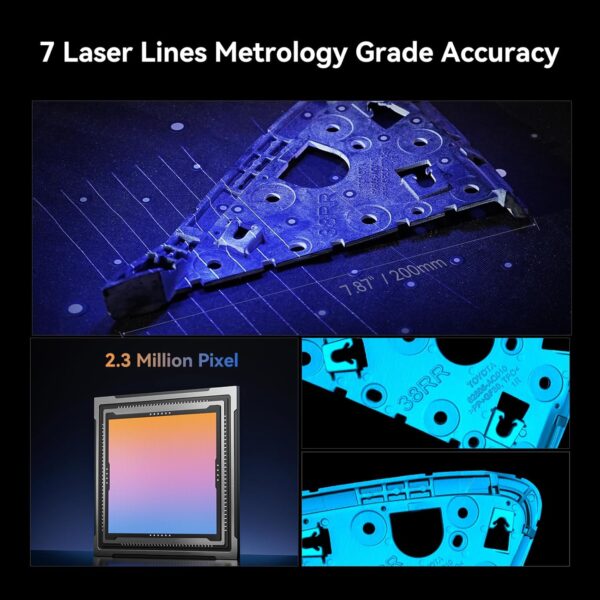 Creality CR-Scan Raptor 3D Scanner for 3D Printing, 60fps Fast Full-Color Scanning, Upgrade 0.02mm Accuracy Multiple-line Blue & NIR Consumer Handheld Scanner, Anti-Shake Tracking for Windows macOS - Image 2