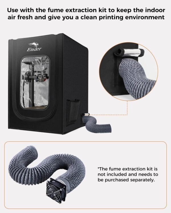 Creality Official 3D Printer Enclosure with Fan Interface Fireproof Dustproof Constant Temperature Dust Cover 480 * 600 * 720mm for Ender 3 V3 SE/KE/Ender 3/Ender 3 Pro/Ender 3V2/Ender 3S1/Neo - Image 2