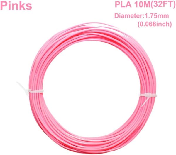 Diameter 1.75mm PLA 3D Pen Filament Refills - compatibles with Most 3D Pens/Printers, Non-Toxic, Environmentally Friendly, 5 Vibrant Colors - Set C - Image 2