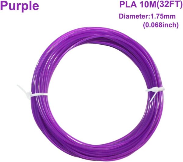 Diameter 1.75mm PLA 3D Pen Filament Refills - compatibles with Most 3D Pens/Printers, Non-Toxic, Environmentally Friendly, Vibrant Colors - Purple, 2 Rolls - Image 2