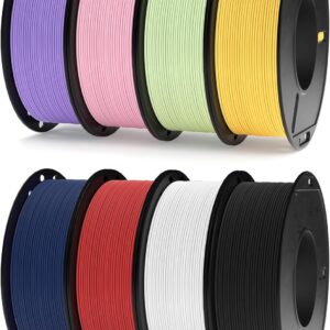 ELEGOO 250g Matte PLA Filament Bundle 1.75mm, 8 Colors 3D Printer Filaments Dimensional Accuracy +/- 0.02mm, 8 Pack 250g Spool Multicolors for Most FDM 3D Printers