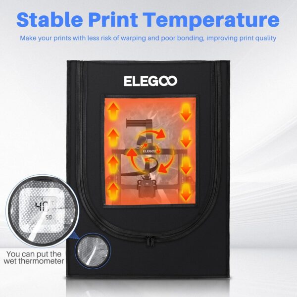 ELEGOO 3D Printer Enclosure, Fireproof and Dustproof 3D Printer Cover Constant Temperature Tent for Neptune 3 Pro/Neptune 4/Neptune 4 Pro/Ender 3/Ender 3 V2/Ender 3 S1/Kobra 2 - Image 2