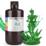 ELEGOO ABS-Like Resin 3.0, Photopolymer Resin UV Curing 405nm, Upgraded ABS 3D Printing Resin, Higher Precision, Lower Shrinkage 3D Resin for LCD/MSLA/DLP 3D Printer, Clear Green 1000G