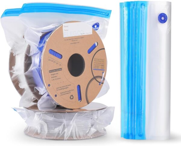 ELEGOO Filament Storage Bags, 20 Bags Vacuum Sealed Dust Proof Humidity Resistant, Perfect for 3D Printer Filament Storage and Keep Filament Dry (13.8x12.6 inch) No Pump Included