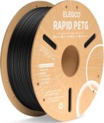 ELEGOO Rapid PETG Filament 1.75mm Black 1KG, High Speed 30-600mm/s 3D Printer Filament Dimensional Accuracy +/- 0.02 mm, 1kg Cardboard Spool(2.2lbs) Fits for Most FDM 3D Printers