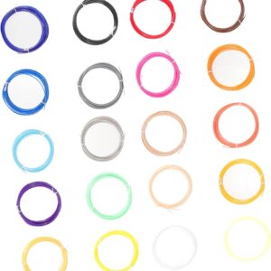Garneck 20Pcs Abs Pen Filament Refills High Temperature Compatible Supplies Meters Each Vibrant DIY Projects and Artistic Creations