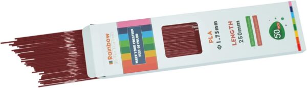 Giantarm Red 1.75mm PLA 3D Pen Filament, 3D Printing Filament, 50 Strands Each 10 inches, Total 500 inches, Support for Mostly 1.75mm 3D Pen