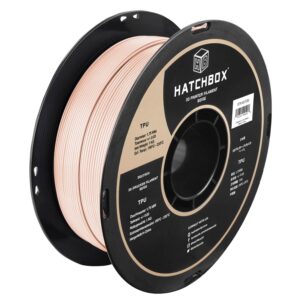 HATCHBOX 1.75mm Beige TPU 3D Printer Filament Shore 95A, 1 KG Spool, Dimensional Accuracy +/- 0.03 mm, 3D Printing Filament