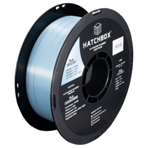 HATCHBOX Metallic Finish PLA 3D Printer Filament, Dimensional Accuracy +/- 0.03 mm, 1 kg Spool, 1.75 mm, Light Blue