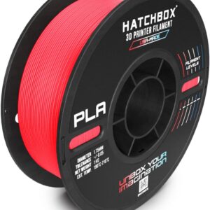 HATCHBOX PLA MAX Pink 3D Printer Filament Made in The USA, 1.75mm Diameter 1 KG Spool, USA Made 3D Printing Filament