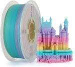 Kingroon 3D Printer Filament Matte Rainbow PLA Filament 1.75mm 3D Printing Filament 1kg Dimensional Accuracy ±0.02mm,Fit Most 3D Printers