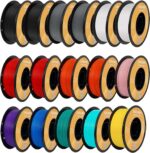 Kingroon High Speed PLA 3D Printer Filament 1.75mm, 3D Printer Rapid Filament for 30-600mm/s Hyper Printing Filament, Dimensional Accuracy +/- 0.03 mm, 16 kg Plastic Spool (35.2lbs（Mixed Colors）