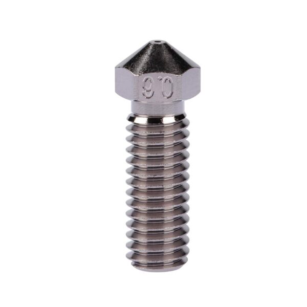 Long M6 Thread Plated Copper Nozzle 0.6 Non-Stick High Performance Compatible with Sidewinder X1 X2 Volcano Heater Block hotend 3D Printer PEI PEEK Carbon Fiber (0.6mm)