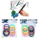 MYNT3D Super 3D Pen, 1.75mm ABS and PLA Compatible 3D Printing Pen & PLA 3D Pen Filament Refill Pack (10 Color, 3m Each) & ABS 3D Pen Filament Refill Pack (10 Color, 3m Each)