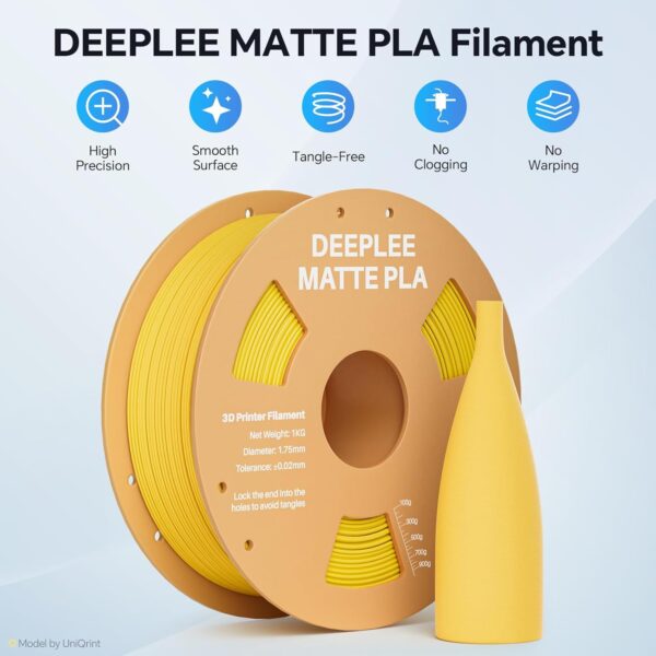 Matte PLA Filament 1.75mm, 3D Printer Filament Dimensional Accuracy +/- 0.02mm, No Clogging, Higher Toughness, Cardboard Spool 3D Filament, 2 Pack Ruby Red - Image 2