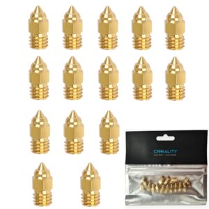 Offical Creality 15pcs 3D Printer Extruder Nozzle 0.4mm MK Nozzles for Ender 3 S1/Pro/Ender 3/V2/Pro/Max/CR-6 SE/MAX Nozzle, for Ender-3 Serise/Ender-5