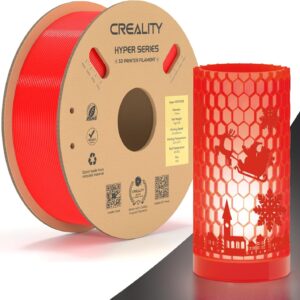 Official Creality Hyper PETG Filament 1.75mm, High Speed 600mm/s 3D Printer Filament PETG, 1kg(2.2lbs)/Spool, Dimensional Accuracy ± 0.05 mm (Red)