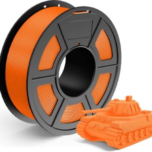 PLA 3D Printer Filament, PLA Filament 1.75mm, Neatly Wound 3D Printing Filament, Dimensional Accuracy +/- 0.02 mm, 1Kg Spool(2.2 lbs), Fits for Most FDM 3D Printers, PLA Orange