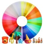 Pangda 40 Bright Colors 1.75mm 3D Printer PLA Filament Bundle Silk Each Color 16 Feet, Total 640 Feet 3D Pen Filament Refill for Halloween Crafting Decorations