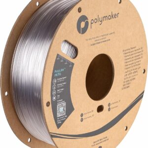 Polymaker PETG Filament 1.75mm 1kg Clear 3D Printer Filament, PolyLite PETG 3D Printing Filament 1.75mm, Dimensional Accuracy +/- 0.03mm, Print with Most 3D Printers