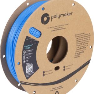 Polymaker TPU Filament 1.75mm Blue, 0.75kg Shore 95A Flexible 3D Printer Filament 1.75mm - PolyFlex TPU95 3D Printing TPU Filament 0.75kg Blue Soft Flexible Filament