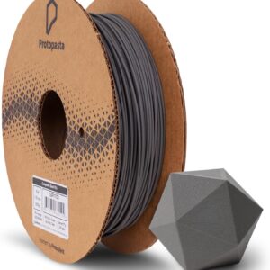 Protopasta Stainless Steel Filled PLA 3D Printer Filament | ProtoPlant Metal-Filled PLA Plastic Printer Filament with 60% Steel | Polish and Patina Friendly Metal Composite Filament | 500g Spool