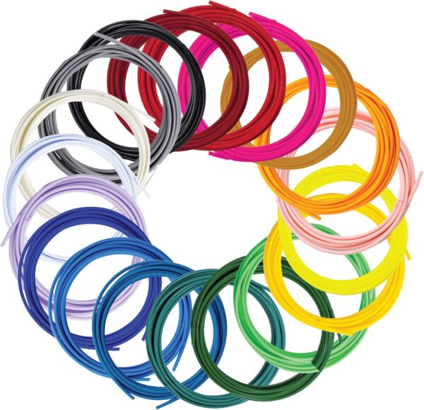 SCRIB3D Pen Filament Refills, 20 Colors, 16 Feet Per Color, 1.75mm PLA, Works with SCRIB3D, PIKA3D, MYNT3D and Most Other 3D Printing pens