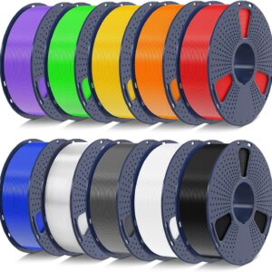 SUNLU PLA 3D Printer Filament, 1.75 PLA Filament Dimensional Accuracy +/- 0.02 mm, 1 kg Spool, 1.75mm (PLA 10color)