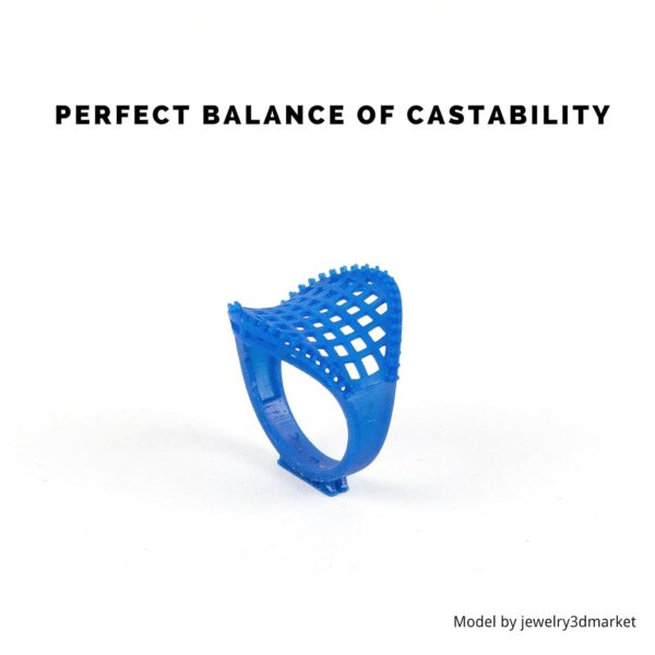 Siraya Tech Cast 3D Printer Resin Best Balance of Easy Burning and Printing Smooth Surface High Resolution Castable 405nm UV-Curing Resin for Jewelry and Metal Parts (Royal Blue, 1kg) - Image 2