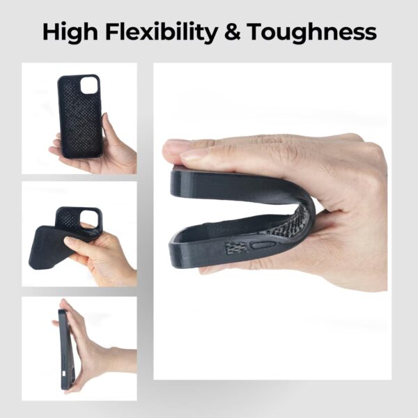 Siraya Tech Flex TPU Filament - 85A Shore, ISO 10993, High Flexibility & Toughness, High Flow & Speed, Easy to Print, Moisture-Resistant Aluminum Bag - Ideal for Footwear, Protective Gear (Black, 1kg) - Image 2