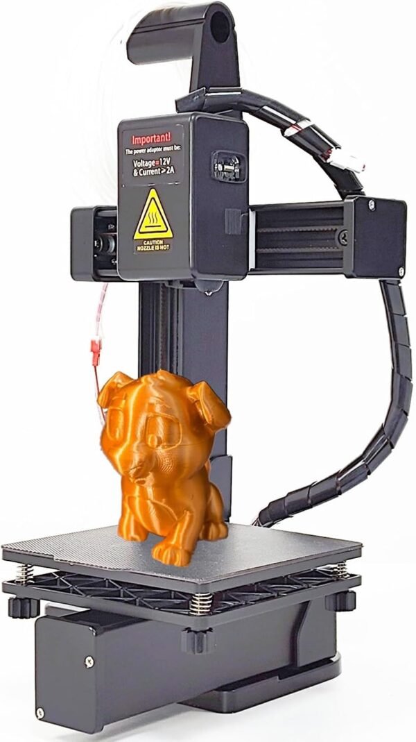 Small 3D Printer for Beginner, Frequency Division Multiplexing 3D Printer, High Accuracy Rapid Heating and Printing Compact 3D Printing Machine for Education (US Plug)