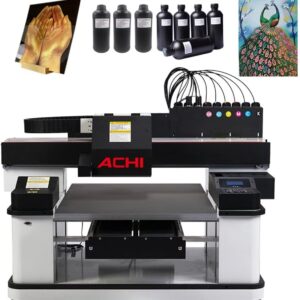 US Stock 6090 UV Printer 3pcs XP 600 Printhead Printer Flatbed Varnish UV Printer Working Area 23.6x35.4 inches with for Phone Case Acrylic